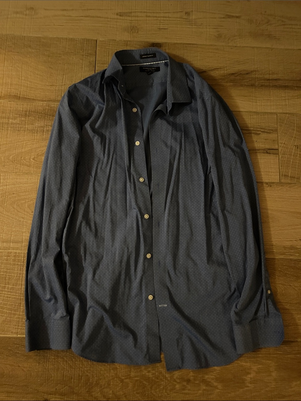Banana Republic Navy Microdot Button-Up Shirt